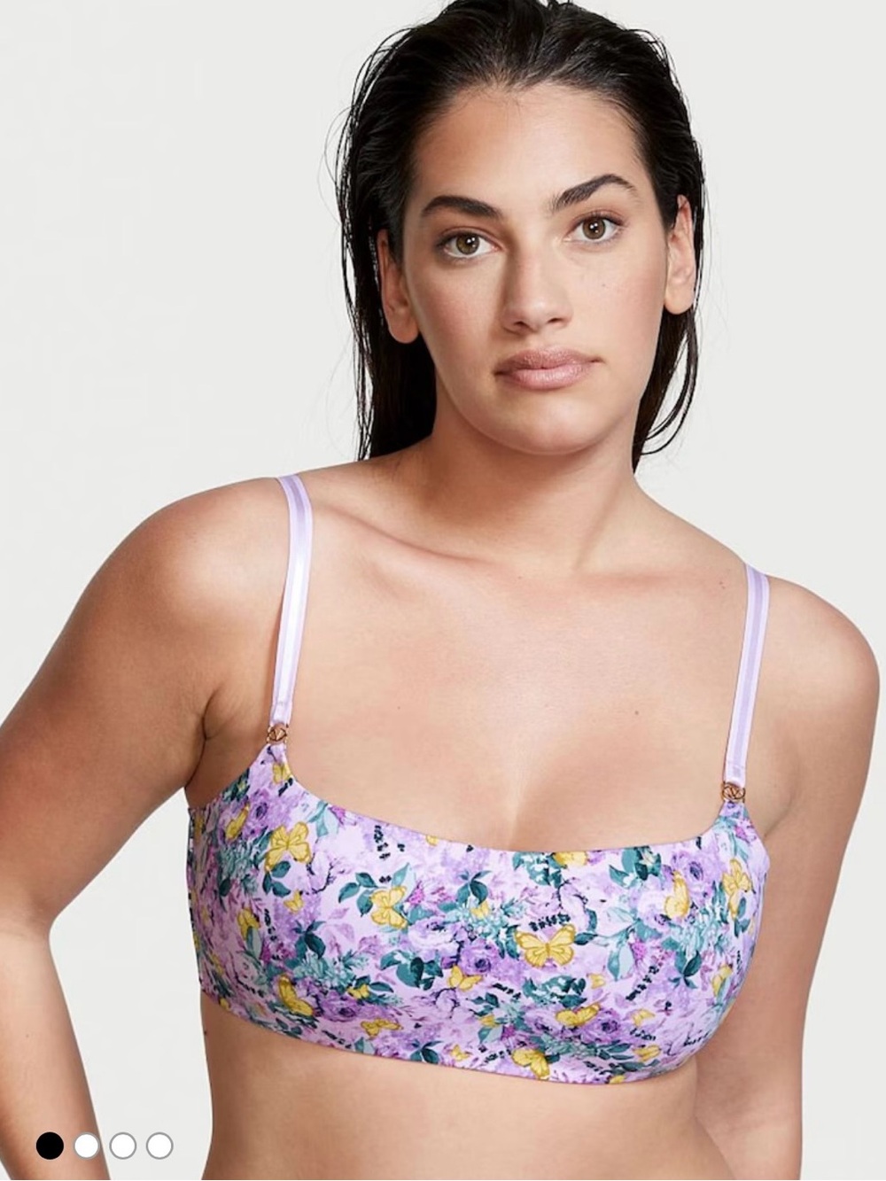 Victoria's Secret Love Cloud Purple Garden Butterflies Lounge Bra Bralette Lined